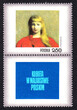 1966 przywieszka pod znaczkiem czyste** Dzień Znaczka - kobieta w malarstwie polskim