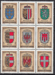 Austria Mi 1522-1530 dziewięcioblok czyste**