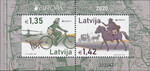 Łotwa Mi.1102-1103 Blok 47 czysty** Europa Cept