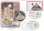 Niemcy - Wizyta Papieża Jana Pawła II Kevelaer 1987 rok koperta+moneta