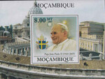 Mozambik Rok 2009 Papież J. Paweł II blok V nieząbkowany czysty**