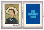 1969 przywieszka z prawej strony czyste** Dzień Znaczka - kobieta w malarstwie polskim