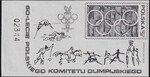 2469 Blok 105 ND czarnodruk numer 02344 z lewej strony  czysty** 60-lecie Polskiego Komitetu Olimpijskiego