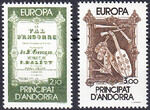 Andorra francuska 0360-361 czyste** Europa Cept