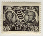 0571 a papier biały średni gładki guma bezbarwna czysty** Festiwal Muzyki Polskiej