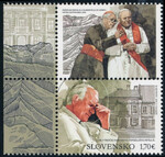 Słowacja Mi.0896 przywieszka nad znaczkiem czysty** 100 rocznica urodzin Świętego Jana Pawła II wydanie wspólne