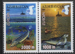 Azerbejdżan Mi.0495+494 D parka pozioma czysta** Europa Cept
