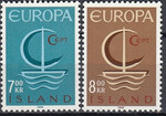 Islandia Mi.0404-405 czyste** Europa Cept