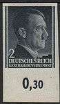 GG 071 nieząbkowany czysty** Portret A.Hitlera na jednolitym tle