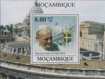 Mozambik Rok 2009 Papież J. Paweł II blok VI nieząbkowany czysty**