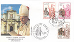 Watykan koperta okolicznościowa pielgrzymka Czechoslowacja, Meksyk i Malta 1991