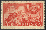 0401 a czerwonopomarańczowy papier gruby szarożółty guma żółtawa czysty** Udział Polaków w wojnie domowej w Hiszpanii