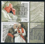 Słowacja Mi.0896 przywieszka pod znaczkiem czysty** 100 rocznica urodzin Świętego Jana Pawła II wydanie wspólne
