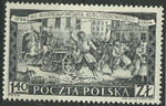 0742 b papier biały średni gładki guma żółtawa czysty** 160 rocznica Powstania Kościuszkowskiego