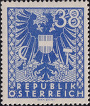 Austria Mi 0710 II czysty** Rysunek herbu