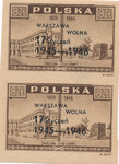 0392 B1 kropka po lewej stronie pod prostokątem w parce czysta** 1 rocznica wyzwolenia Warszawy