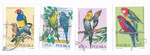 3967-3970 kasowane Egzotyczne ptaki hodowlane