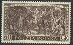 0741 b papier biały średni gładki guma zółtawa czysty** 160 rocznica Powstania Kościuszkowskiego