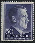 GG 083 czysty** Portret A.Hitlera na tle siatkowym