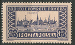0735 a papier biały bardzo cienki prześwitujący czysty** 500 rocznica powrotu Pomorza do Polski