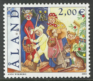Aland Mi.0201 czyste** znaczki Boże Narodzenie