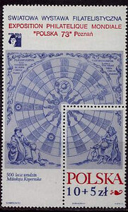 2047 Blok 90 czysty** 500 rocznica urodzin Mikołaja Kopernika