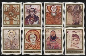 znaczki pocztowe 1923-1930 czyste** Polskie odkrycia archeologiczne - freski z Faras