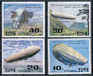 Korea Północna Mi.2948-2951 zeppelin