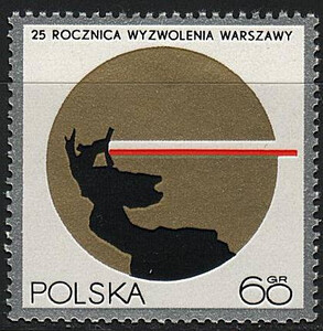 znaczki pocztowe 1839 czysty** 25 rocznica wyzwolenia Warszawy