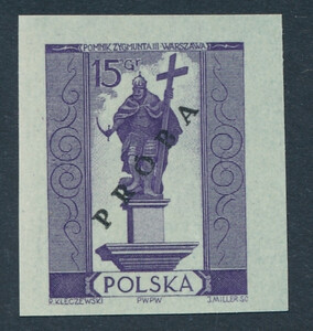 763 Nowodruk z nadrukiem Próba P1 czysta** Pomniki Warszawy