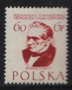 888 a papier średni guma bezbarwna czysty** 100-lecie Poznańskiego Towarzystwa Przyjaciół Nauk
