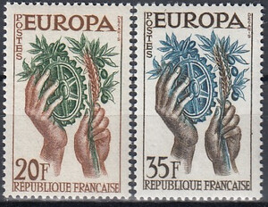 Francja Mi.1157-1158 czyste** Europa Cept