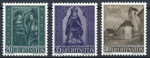 Liechtenstein 0374-376 czyste**