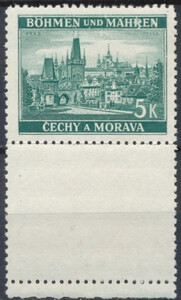 Protektorat Czech i Moraw Mi.035 pustopole pod znaczkiem czysty**