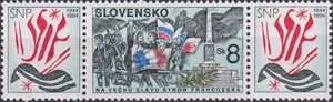 Słowacja Mi.0201 znaczek z dwoma przywieszkami czyste**