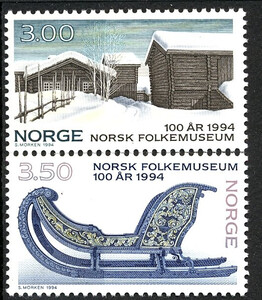 Norwegia Mi.1161-1162 czyste** znaczki