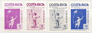 Costa Rica Mi.081-84 czyste** znaczki z dopłatą