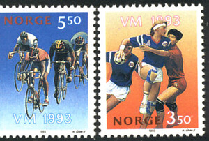 Norwegia Mi.1129-1130 czyste** znaczki