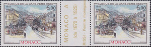 Monaco Mi.1714 parka przedzielona pustopolem czyste**