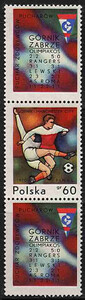 znaczek pocztowy 1861 znaczek z dwoma przywieszkami czyste** Finał rozgrywek o Puchar Zdobywców Pucharu w piłce nożnej