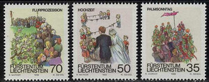 Liechtenstein 0899-901 czyste**