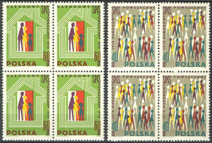 znaczki pocztowe 1880-1881 w czwórkach czysty** Narodowy spis powszechny