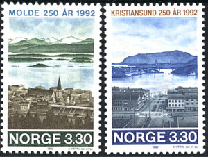 Norwegia Mi.1098-1099 czyste** znaczki