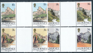 Alderney Mi.0028-31 parki rozdzielone międzypolem czyste**