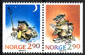 Norwegia Mi.1007-1008 parka czyste** znaczki
