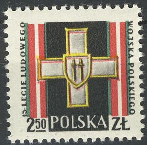 926 b papier biały gruby żeberkowany pionowo czysty** 15-lecie Ludowego Wojska Polskiego