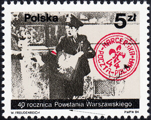 Znaczki Pocztowe. 2783 B1 " 6 " w POWSTANIE czysty** gwarancja+opis 40 rocznica Powstania Warszawskiego 