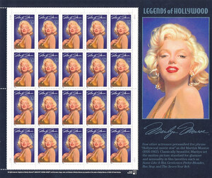 USA Mi.2570Arkusz czysty** Hoolywood -Legenden Marilyn Monroe