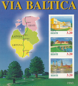 Estonia Mi.0251-253 Blok 8 czysty**