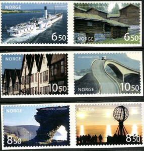 Norwegia Mi.1581-1586 czyste** znaczki